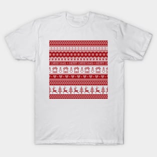 Nordic fair isle Christmas pattern T-Shirt